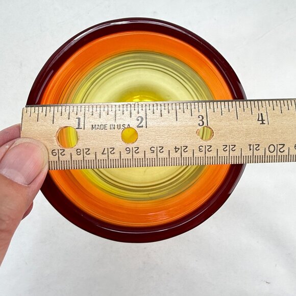 Vintage Blenko Art Glass Vase Amberina 6323M - Picture 12 of 14